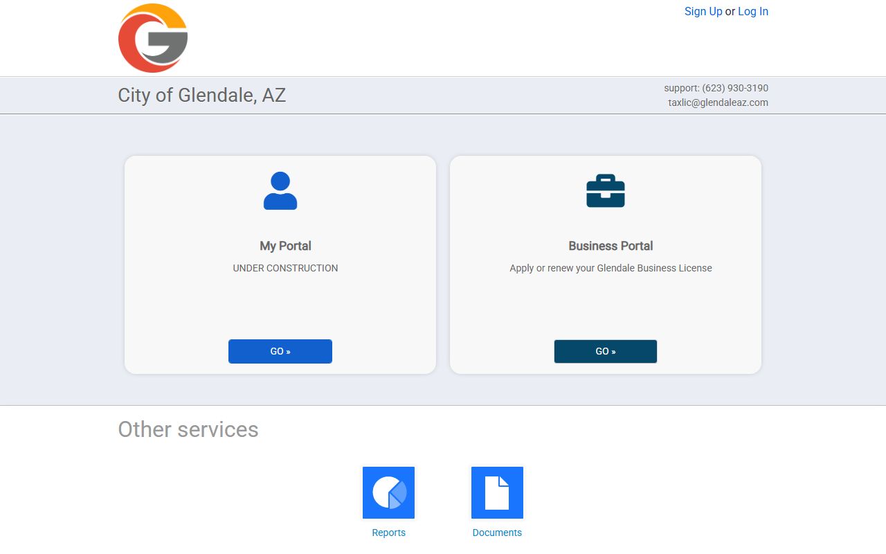 Glendale SmartGov building permits portal