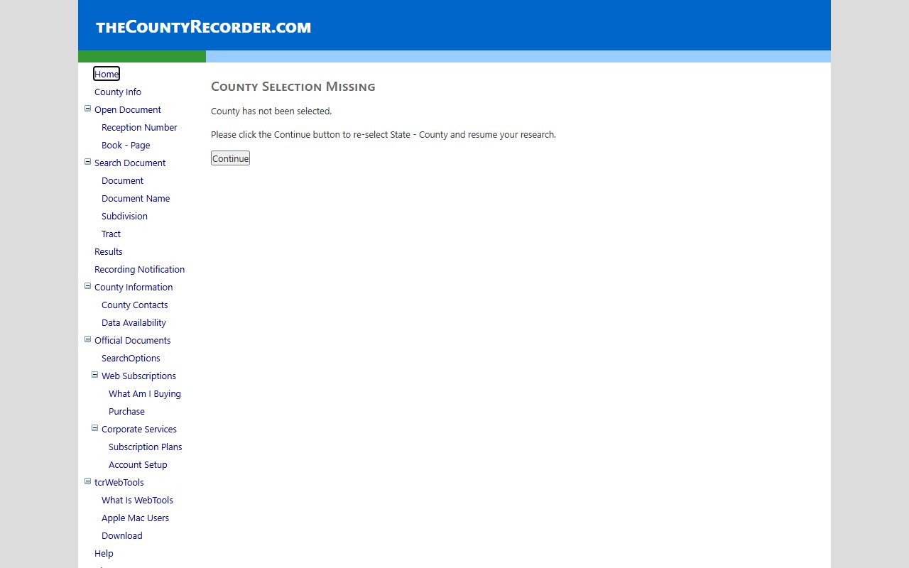 Santa Cruz County Recorder index search interface