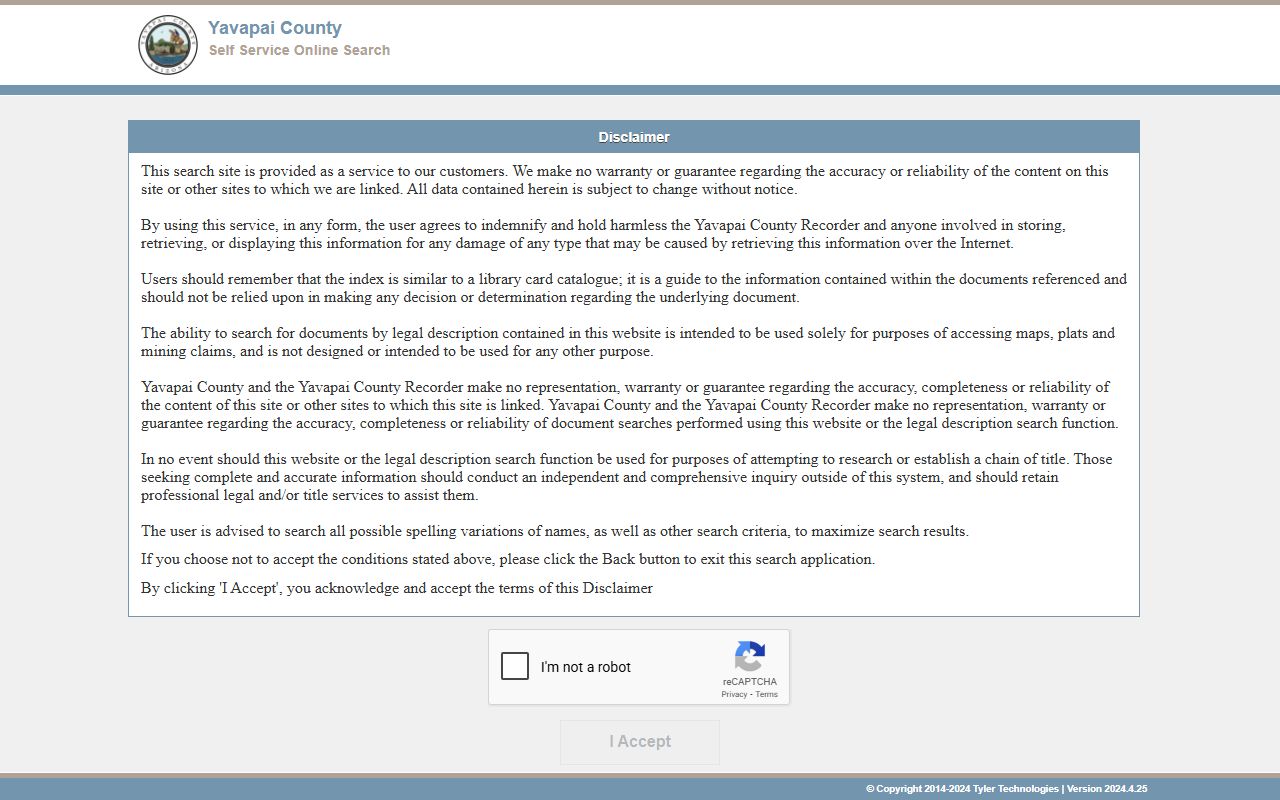 Yavapai County recording alert service registration
